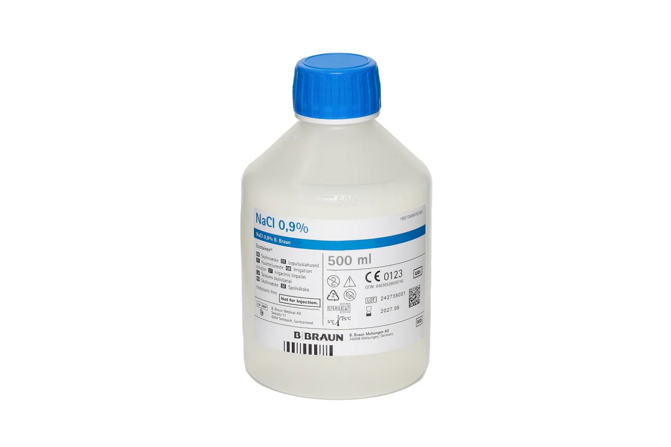 Kochsalzlösung - 500ml Ecotainer, 0,9 %, Braun